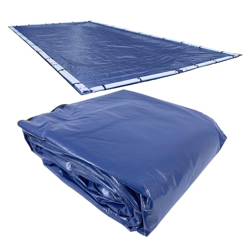 Pool Mate 20 x 45 ft Industrial Blue Winter Pool Cover for Inground Pools, 5 ft…