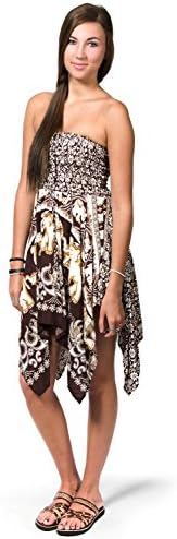 TCG Women's Elephant Print Fairy Dress/Skirt - Brown