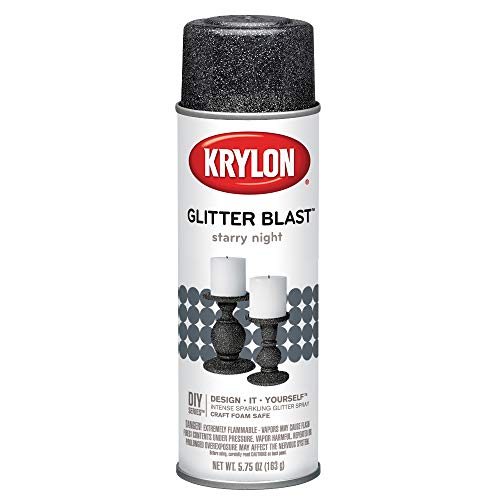Krylon K03805A00 Glitter Blast Glitter Spray Paint for Craft Projects, Starry N…