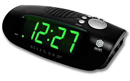Select Sound Radioreloj Despertador con Alarma o Radio. Radio Am/FM, Sleep/Snooze, dsplay de 1.2"