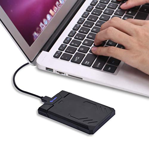 Cinolink Hard Drive Enclosure USB 3.0 to 2.5 SATA III RGB Breathing Light for 9.5mm 7mm 2.5" SSD, for 2.5 Inch 9.5mm 7mm Gaming Enclosure for SSD