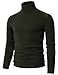 H2H Mens Slim Fit Turtleneck Pullover Sweaters Basic Tops Knitted Thermal