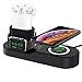 Proker Wireless Charger Station, Fast 4 in 1 Wireless Charger Stand for iPhone Xs Max/XR/8 Plus/Samsung S10 S9+, Wireless Charging Dock Holder Station for Apple Watch Series 1/2/3/4, AirPod