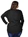 Allegra K Ladies Plus Size Scoop Neck Leopard Prints Loose Autumn Tunic Shirt Black 3X