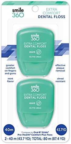 Smile 360 Extra Comfort Mint Dental Floss, 2 Count