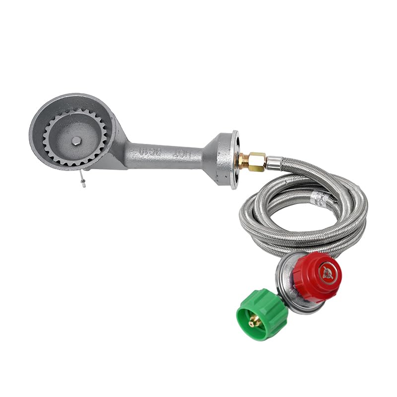 Photo 1 of COOKAMP Cast Iron Propane Burner Head with Brass Fitting Orifice (SH10RH - DIY Burner & Regulator)