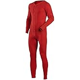 Ychnaim Mens Long Sleeve Onesies Jumpsuit Nightwear Button Down One Piece Pyjamas