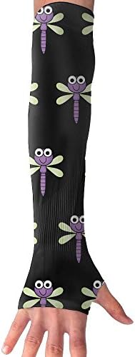 Purple Dragonfly Outside Athletic Protective Arm Sleeves For Men Women Kids