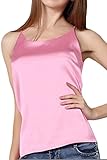 PinkWind Women's Silk Y-Back Camisole Sleeveless Shirt Tank Tops 8 Colors