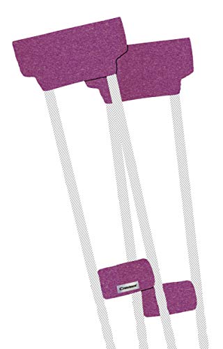 Crutcheze Premium USA Made Crutch Pad and Hand Grip Covers | Comfortable Underarm Padding Washable Breathable Moisture Wicking Orthopedic Products Crutches Accessories (Pink Heather)