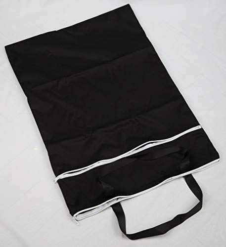 Large Hanging Wet/Dry Cloth Diaper Pail Bag for Reusable Diapers or Laundry (Black)