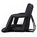 Leader Accessories Water Resistant Stadium Seat Cozy Portable Reclining Seat Folding Bleacher Chair with Arm Rest (D-Black)