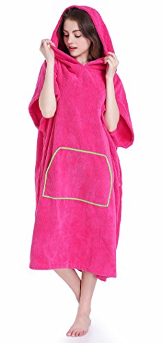 Winthome Changing Towel Robe, Surf Poncho (Pink) Short