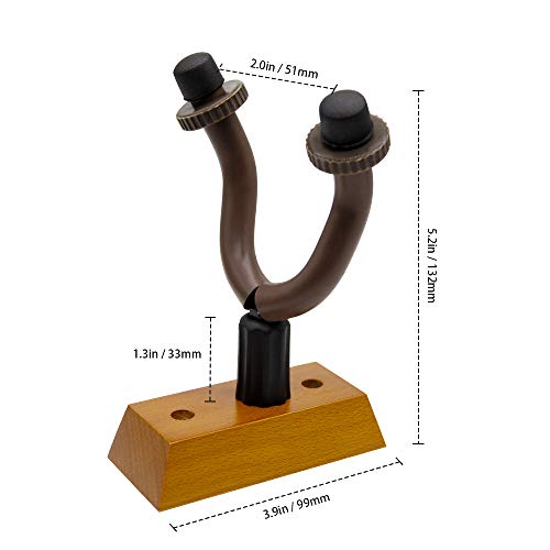 2pcs Guitar Wall Mount Hanger Holder Stand with 1pcs Digital Clip-on Universal Tuner for Acoustic Electric Guitar Bass Ukulele Violin - Thumbnail 4