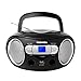Toshiba TY-CRU9(K) Portable MP3 CD Boombox with Built-in AM/FM Stereo Antenna, USB Playback and Aux Input, LCD Panel, Blackthumb 3