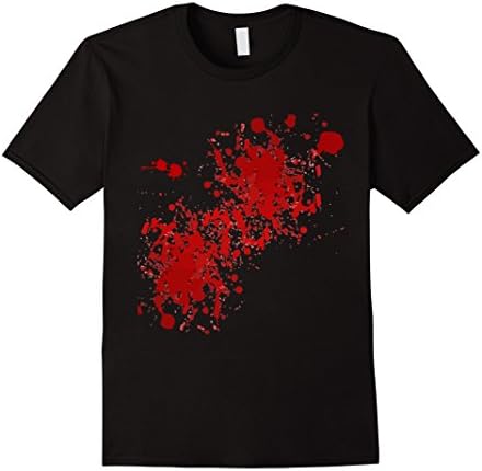 Mens Fake Blood Splatter T-Shirt 2XL Black