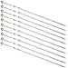 MojiDecor BBQ Skewers for Grilling Kabob Grilling Baskets BBQ Skewers Metal Skewers for Grill - 15 Inch Flat Stainless Steel Non Stick Barbecue Skewers Flat Shish Kabob Skewers - Set of 10