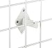 Grid Wall Mount Brackets for Grid or Slat Grid Panels Box of 12 Pcs White Color