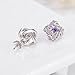 Clearance!!!Twinsmall Women Lady Elegant Diamond Ear Stud Flower Earrings Women Jewelry Earrings Stud (Purple)