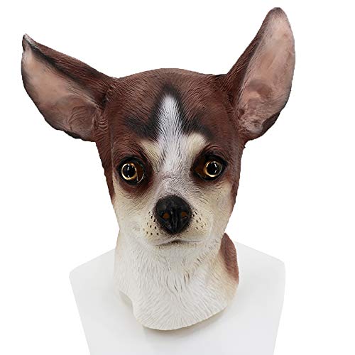 Latex Animal Realistic Chihuahua Dog Halloween Cosplay Fancy Dress