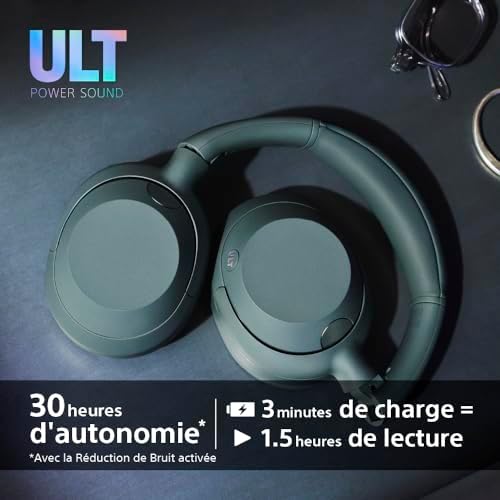 ULT Wear - Casque sans Fil Bluetooth avec ULT Power Sound, Basses Profondes, réduction de Bruit, qualité d'appel Claire, jusqu'à 30 Heures d'autonomie de la Batterie, iOS et Android - Gris Forêt