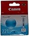 Canon CLI-221 Genuine Cyan Ink Tank, Compatible with MP980, MP560, MP620, MP640, MP990, MX860, MX870, iP4600, iP3600, and iP4700 Printers