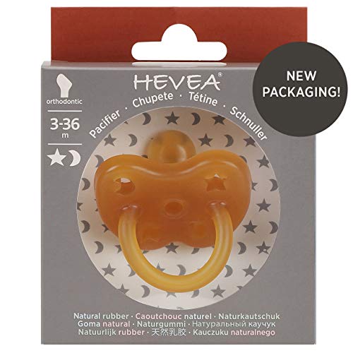 HEVEA Star & Moon Orthodontic Pacifier 3-36 months - //medicalbooks.filipinodoctors.org