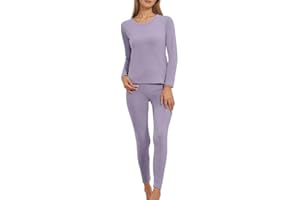 Thermal Underwear Womens Heavyweight Long Johns Winter Top and Bottom Base Layer Set