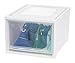 IRIS USA 591088, BC-500D, Box Chest Drawer (3 Pack), Deep, White/Clear, 43 Quart