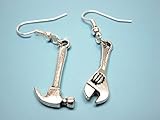 Hammer Spanner Earrings - Geek Earrings Funny Earrings Quirky Earrings Rockabilly Jewelry Funky Earrings Punk Earrings Kawaii Cute Earrings