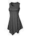 Made By Johnny WT671 Womens Handkerchief Hem Tank Tunic Top XXXXXL Heather_Charcoal
