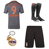 2016/2017 Bayern Munich #9 lewandowski away Kids Soccer Football Jersey Short Socks