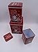 Blissful Christmas Themed tins, Shabby Chic,Square red color Set of 3 storage tin