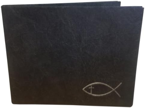 Karma Wallet Paper Thin Tyvek Wallet Christian Religious Fish Design - One Size - Black