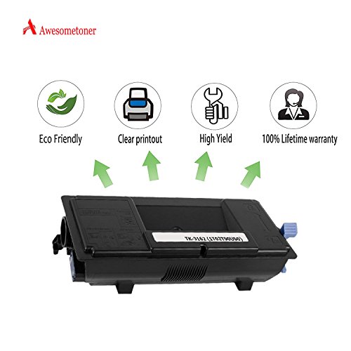 Awesometoner Compatible 1 Pack TK-3162 Toner Cartridge For Kyocera-Mita ECOSYS P3045dn Yield 12500 Pages
