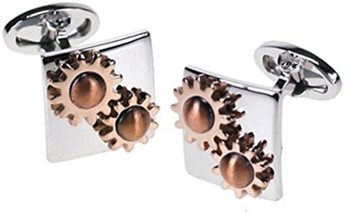Jan Leslie Sterling Silver with Copper Gears Cufflinks