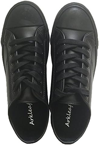 Arkleaf Women's Slip Oil Resistant Non Slip Work Safety ARK002 Black Leather Shoes Size 7