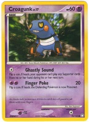 Amazon Com Pokemon Croagunk Diamond Pearl Mysterious Treasures 78 Toy Toys Games