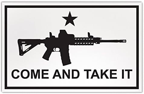 Crazy Sticker GuyLarge Size Magnet - Come and Take It Flag, Molon Labe (AR-15) - Gun Rights, 2nd Amendment, Gonzales - 8.5" x 5.5"