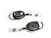 Retractable Badge Holder Translucent Carabiner Reel Clip On ID Card Holders Pack of 5