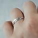 Antique Jewelry Solid Sterling Silver Feather Ring Stacking Rings Bride Wedding Valentine's Festival Gifts for Boyfriend Girlfriend (US Size)