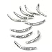 TOOGOO(R) 10 Tibet Silver Floral Curved Spacer Tube Beads 1.8x2