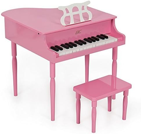 Childs Grand Baby Piano with Kids Bench of Solid Wood Construction