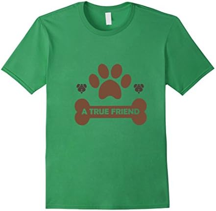 Mens Dog Is A True Friend T-shirt XL Grass