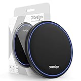 XDesign 10W Wireless Charger Designed for iPhone Xs MAX, iPhone Xs, iPhone X, iPhone 8 8 Plus/Galaxy S9 S8 S8+/Galaxy S7/ Galaxy S7 Edge/Note 9 8, Qi-Certified Station Anti-Slip Base [No AC Adapter]