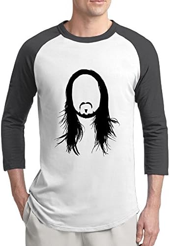 Men's Steve Aoki Face Art Logo Contrast Color Plain Raglan Tshirts