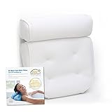 Feelkaus Bathtub Spa Pillow For Head Neck Shoulder Back Support and Relax, Non Slip Bath Pillow with 4 Big Strong Suction Cups, Spa Cushion Rest Fast Drying Mildew Resistant Fits Any Tubs