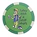 Giggle Golf I Play with A Stiff Shaft Waffle Golf Towel, Poker Chip, and Can Cooler | Funny Golf Towel