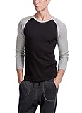 CYZ Men's Long Sleeve Thermal Waffle Baseball Crew Top
