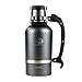DrinkTanks Vacuum Insulated Stainless Steel Beer Growler, 64 oz., Gunmetal, 64oz